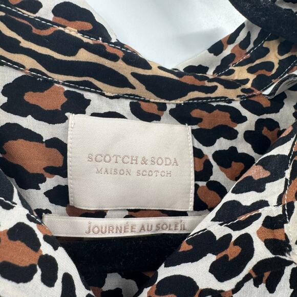 Scotch & Soda leopard print cotton button down shirt - Picture 6 of 6